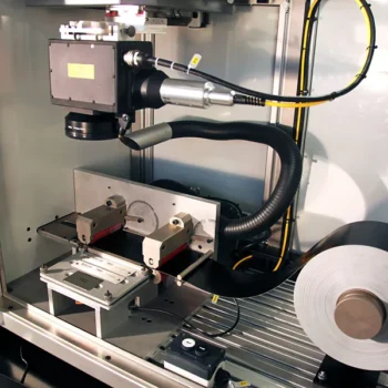 VIN Plate Laser Marking Machine_inside laser safe enclosure